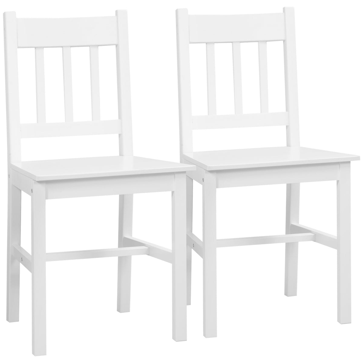 White Pine Wood Matsalsstol Set om 2 – 41x47x86 cm