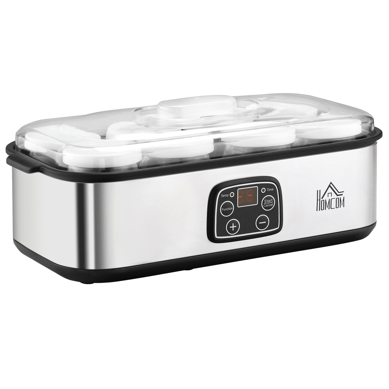 Yoghurtmaskin 25W med LCD, 8 burkar och justerbar temperatur