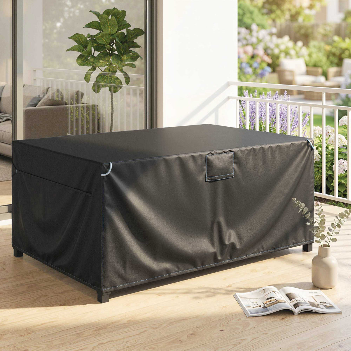 Överdrag för utomhusmöbler, vattentätt 420D Oxford, 180x120x74cm